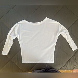 Women's White Long Sleeve Top